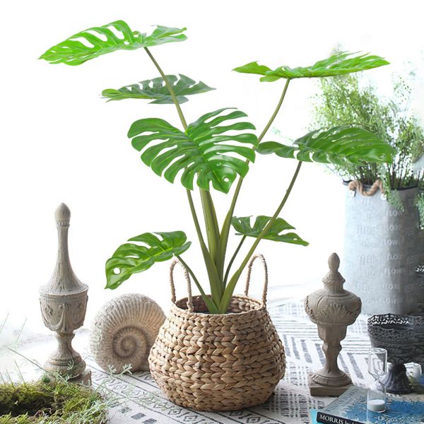 Artificial green monstera home deco hotel office potted tree