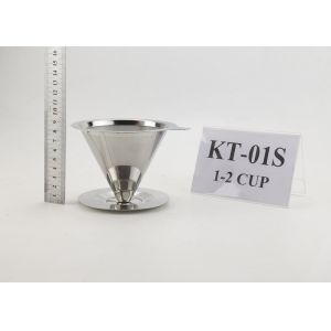 Reusable Stainless Steel Paperless Coffee Dripper With Cup Stand , Eco -