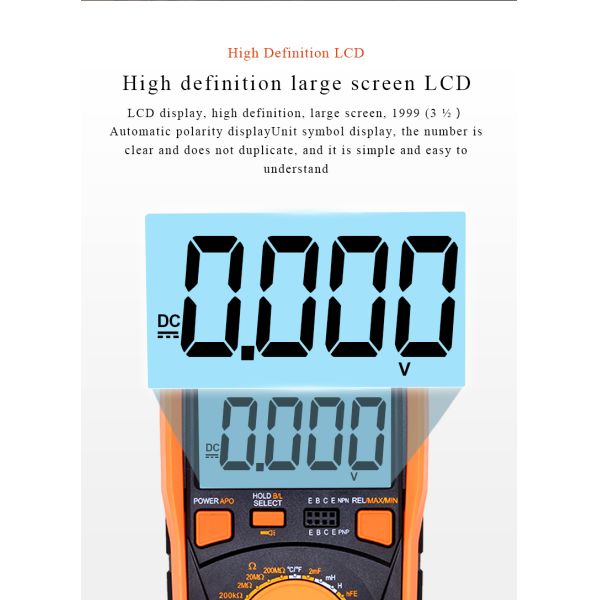 VC9808+ VICTOR Digital Multimeter 2000uF Capacimeter 10MHz Frequency