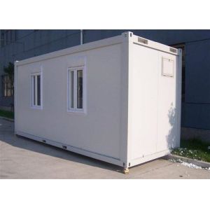 Multifunctional Flat Pack Container House White Color 6000mm * 2438mm * 2891mm