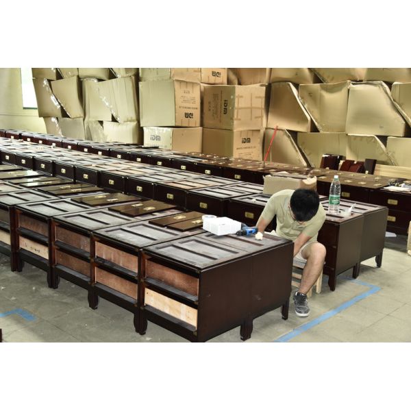 Full Set Tan And White Color Luxury Hotel Bedroom Furniture