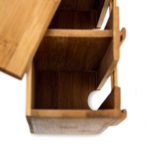 2017 new bamboo wooden coffee pod k cup drawer holder