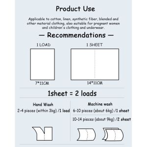 Ultra Concentrated Laundry Cleaning Sheets Hypoallergenic For Sensitive Skin