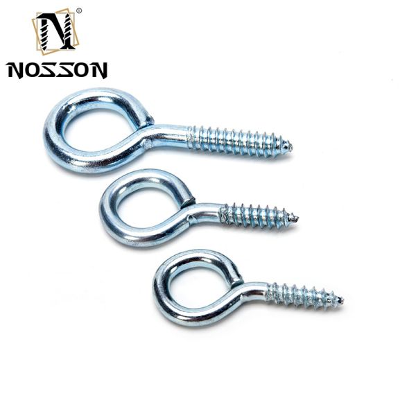 Zinc-aluminum Coated Galvanized Stainless Steel Eye Bolt Self-tapping Hanging Open Eye Hook C-type Screw Bolt Hook Measurement System INCH GB