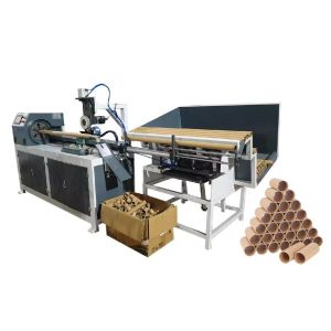 Quality Industrial Elegance Fully Automatic Paper Core Cutting Machine with Servo Motor Technology and Touch Screen Interface for sale