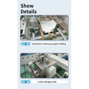3A PLC CQT 800 Automatic Folder Gluer Machine for Gluing of Cardboard/Corrugated
