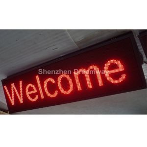 Single Red LED Moving Message Display