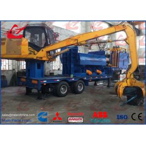 Quality Portable Trailer Hydraulic Metal Scrap Baler Logger Remote Control Press Room Customize Grab for sale