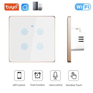 Tuya Smart Wifi Switch For Eu Standard 3 Gang Metal Bezel App Remote Schedule