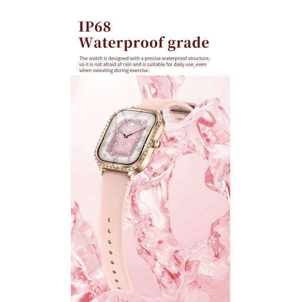 MK88 IPhone Android Women'S Bluetooth Watch Pedometer Amoled Screen Smartwatch