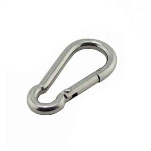 Water Treatment 8mm Stainless 304/316 Outdoor Chain Safety Spring Clip Carabiner
