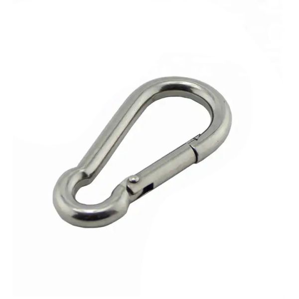 Water Treatment 8mm Stainless 304/316 Outdoor Chain Safety Spring Clip Carabiner