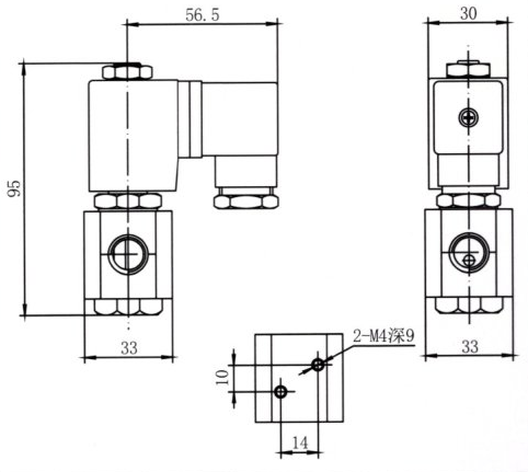 1/8'' 1/4'' 3 Way Normally Closed Brass Solenoid Valve Water Air 24V 220V