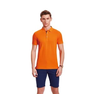 Customized Printed Orange Polo T Shirt ODM Available