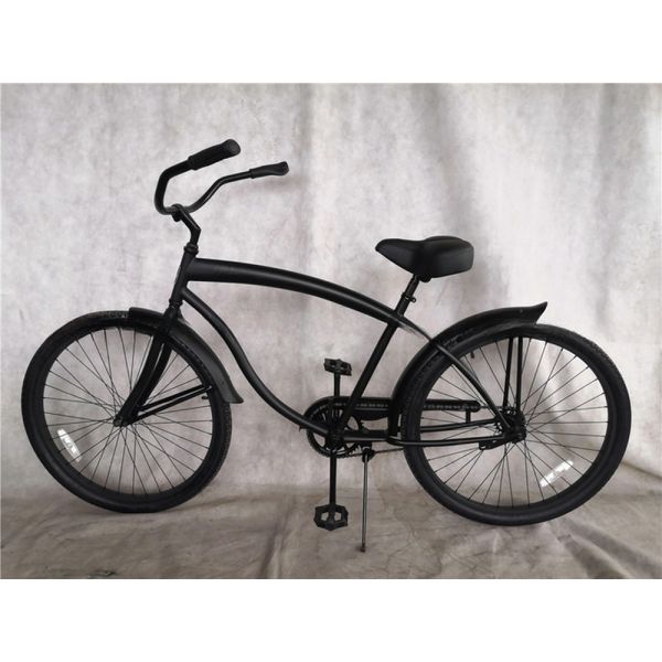 26 Inch Adults Mens Single Speed Comfort Beach Cruiser Bike Matte Black Ready to Ship