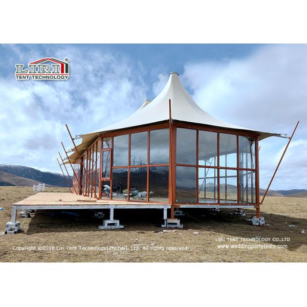 Buy Double PVC - Coated Polyester Outdoor Event Tents / Luxury Hotel Tent For Camping at wholesale prices