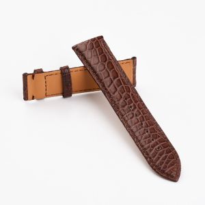 Soft Crocodile Leather Watch Strap Bands With Folding Clasp