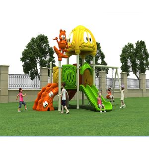Staticproof Kids Playground Slide With Plastic Tunnel UVproof