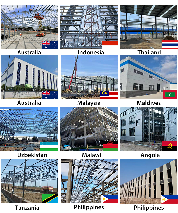 Steel Structure Warehouse with 50-200mm Sandwich Panel Thickness 50-Year Warranty and Custom Drawing Plan