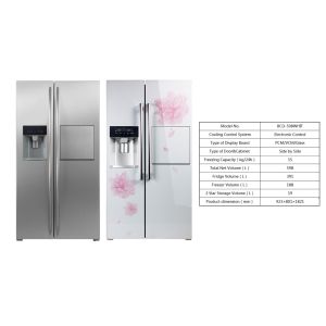 598L Side By Side Refrigerator Freezer Super Freezing CE Approval With Ice Maker
