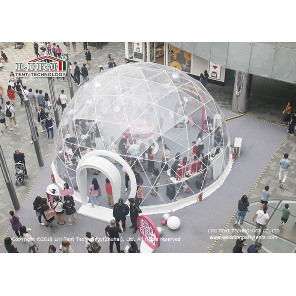 Buy Self - Cleaning Dia 6m Geodesic Dome Tents With Interior Decoration at wholesale prices
