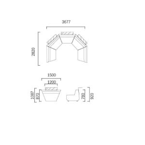 Shared Workspace Furniture collaborative sofa