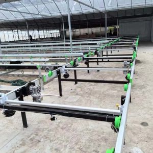Growing System Rolling Greenhouse Tables Adjustable Shuttle Bench System