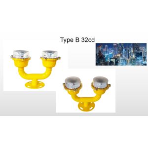 Low Intensity 100Lux LED Aviation Obstruction Light 220v Double Light