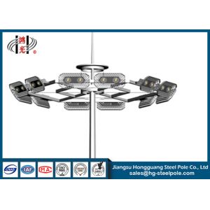 Street / Road Lighting Tubular Floodlight Poles , Outdoor Lighting Posts