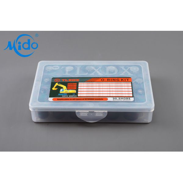 Buy Oil Resistance O Ring Seal Kits , NBR Hyundai R Repair O Ring Set Box at wholesale prices