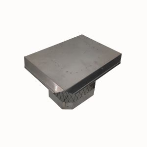 Powder Coated 10" Rectangular Stove Pipe Rain Cap Polished Surfce