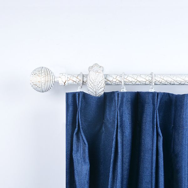 28MM Ball Curtain Rod Finials White Gold Crack Color Curtain Rod Set