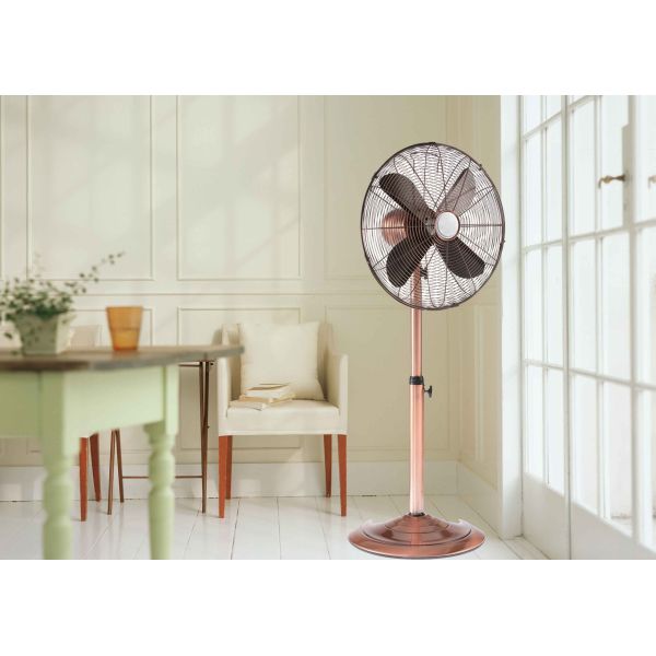 40cm Strong Wind Vintage Electric Fan 45W Adjustable Tilt With Copper Finish