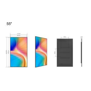 178/178 Viewing Angle 55inch 3000cd/M2 Ultra-Thin Window Facing LCD Displays For