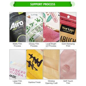 Resealable Food Packaging Stand Up Pouches Dried Fruit Snacks Zip Bags Self