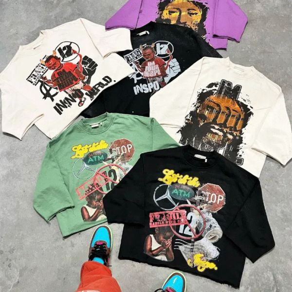 Buy Mei Yue Custom Embroidery Graphic Logo Oversized  Digital Printing Tee Gym Heavyweight Cropped Rips Cut and Sew T-shirts at wholesale prices