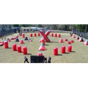 High Strength High Density, PVC Tarpaulin Inflatable Paint Bunker Trampoline