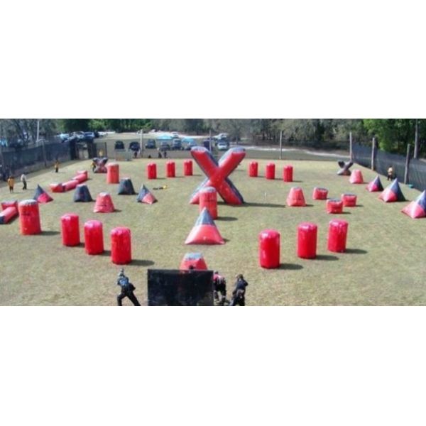 High Strength High Density, PVC Tarpaulin Inflatable Paint Bunker Trampoline