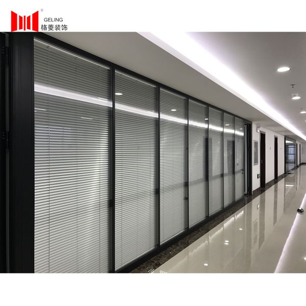Buy Conference Room Partition Wall Panels 83mm Interior Glass Partitioning at wholesale prices