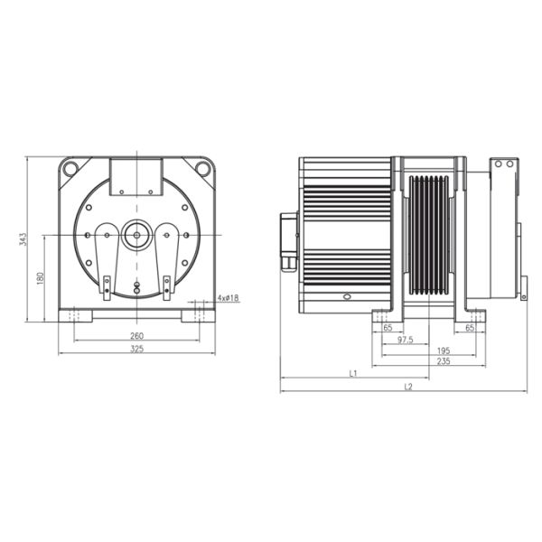 S5-40%ED Gearless Motor For Machine Room Less Traction Elevator