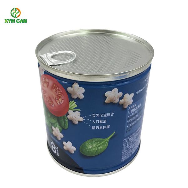 Baby Food Packaging Infant Milk Powder Metal Tin Containers With Plastic Cap