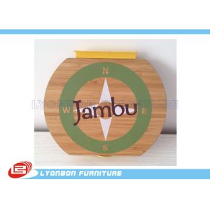 China OEM Circle Hangable Wood Engraving Logo Printing , Wooden Logo / Plaques on sale