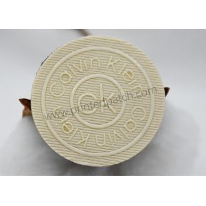 Round CK 3D Silicone Logo On Clothes Monochrome Glossy Raised