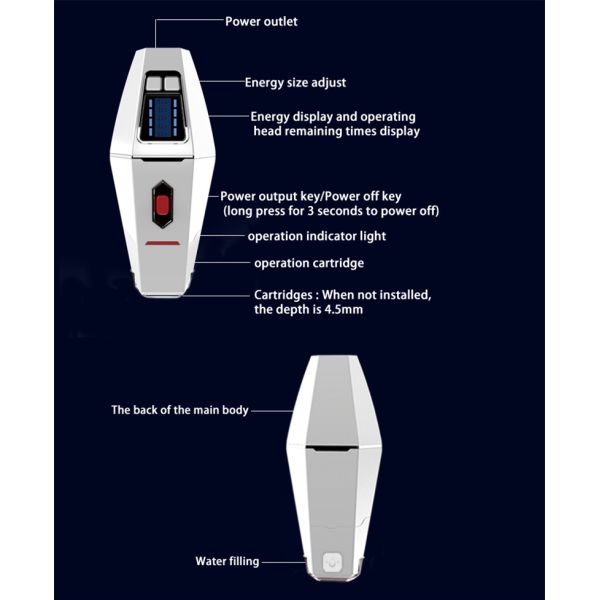 Mini Hifu Ems Vibration Beauty Device 4 Lines Facial Lifting Skin