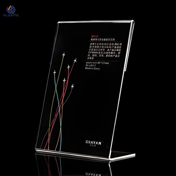 Buy Light Duty Desk T Style Acrylic Sign Holder , Transparent Acrylic Plaque Holder at wholesale prices