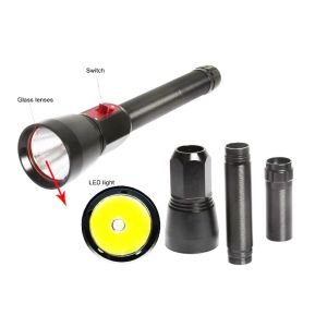 D20 Black 6500K Professional led diving flashlight Under water 120m