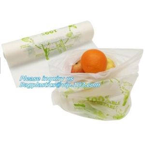 CUSTOMIZED COMPOSTABLE VEST CARRIER BAG, Foldable compostable plastic vest