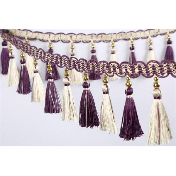 Handmade fashionable chain beads lace tassels fringes for curtain/sofa/pillow