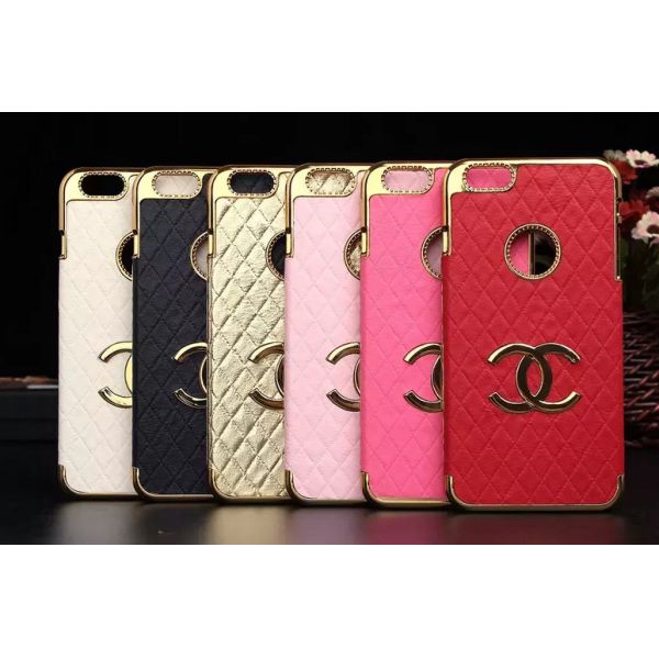 Luxury CC leather PC hard Case Cover For iPhone 4 5s 6s plus SAMSUNG galaxy S6