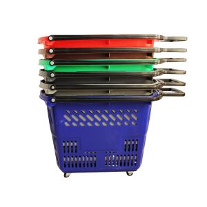 35L Capacity Plastic Trolley Basket with 20L Capacity and 0.66kg Net Weight for